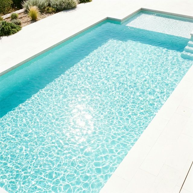 Crystal clear swimming pool